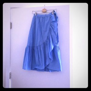J crew midi wrap skirt